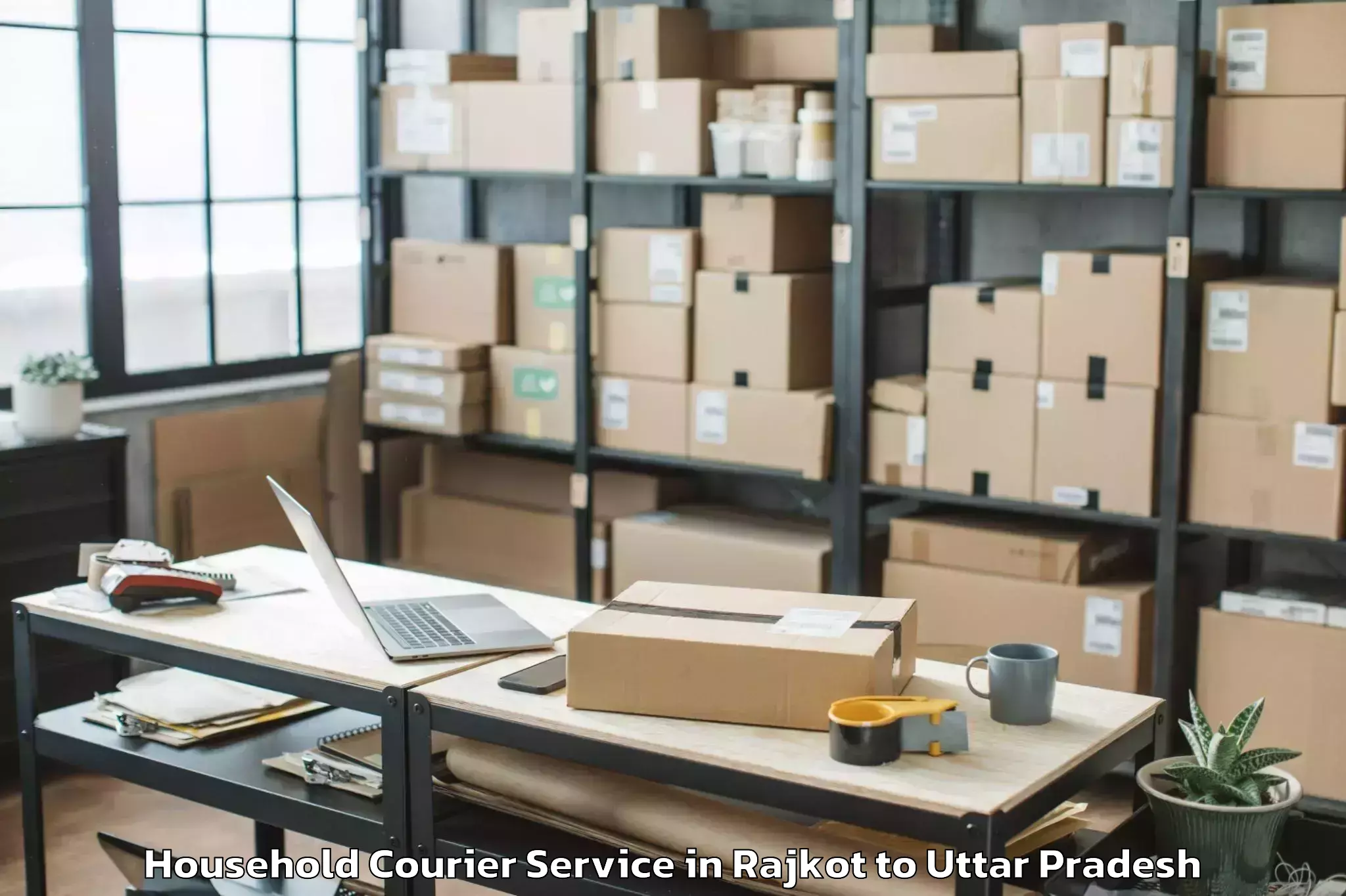 Top Rajkot to Dr Ram Manohar Lohiya National Household Courier Available